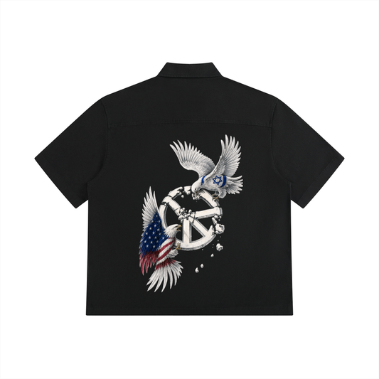 CHEMISE BOXY À MANCHES COURTES UNISEXE – PEACE IN RUINS
