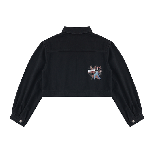 WOMEN'S CROPPED DENIM JACKET – LES PAVÉS