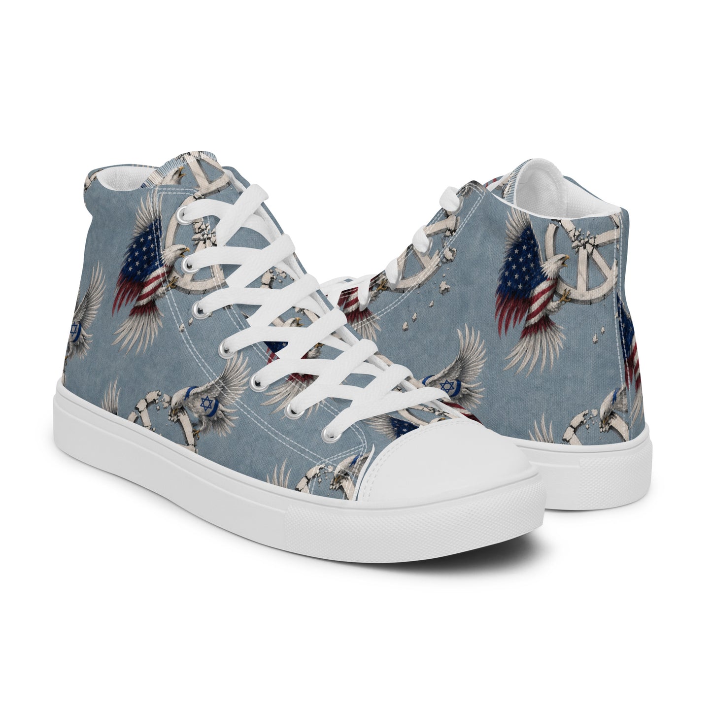 Baskets montantes en toile homme profil