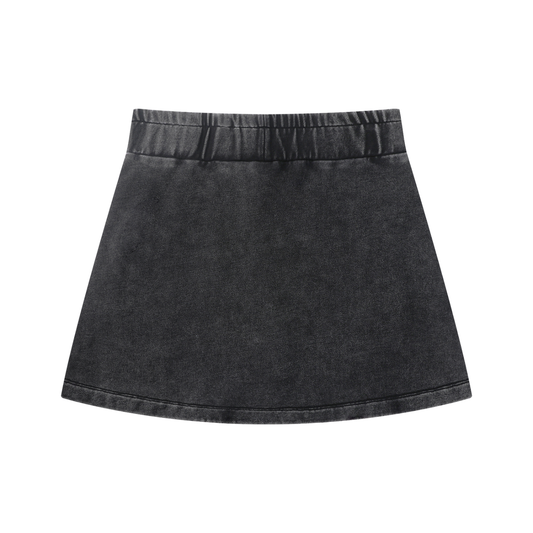 Mini-jupe Mineral Wash femme en 100 % coton de la collection Les Basics par Therapy For Earth. Dos