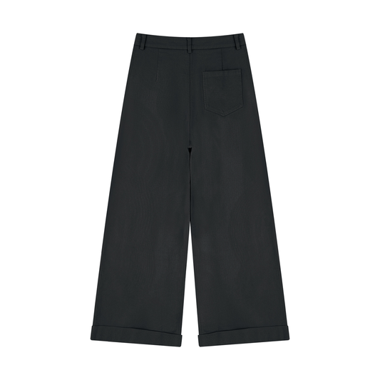 Pantalon large femme en Tencel, coton, fibres de bambou et lin de la collection Les Basics par Therapy For Earth. Dos