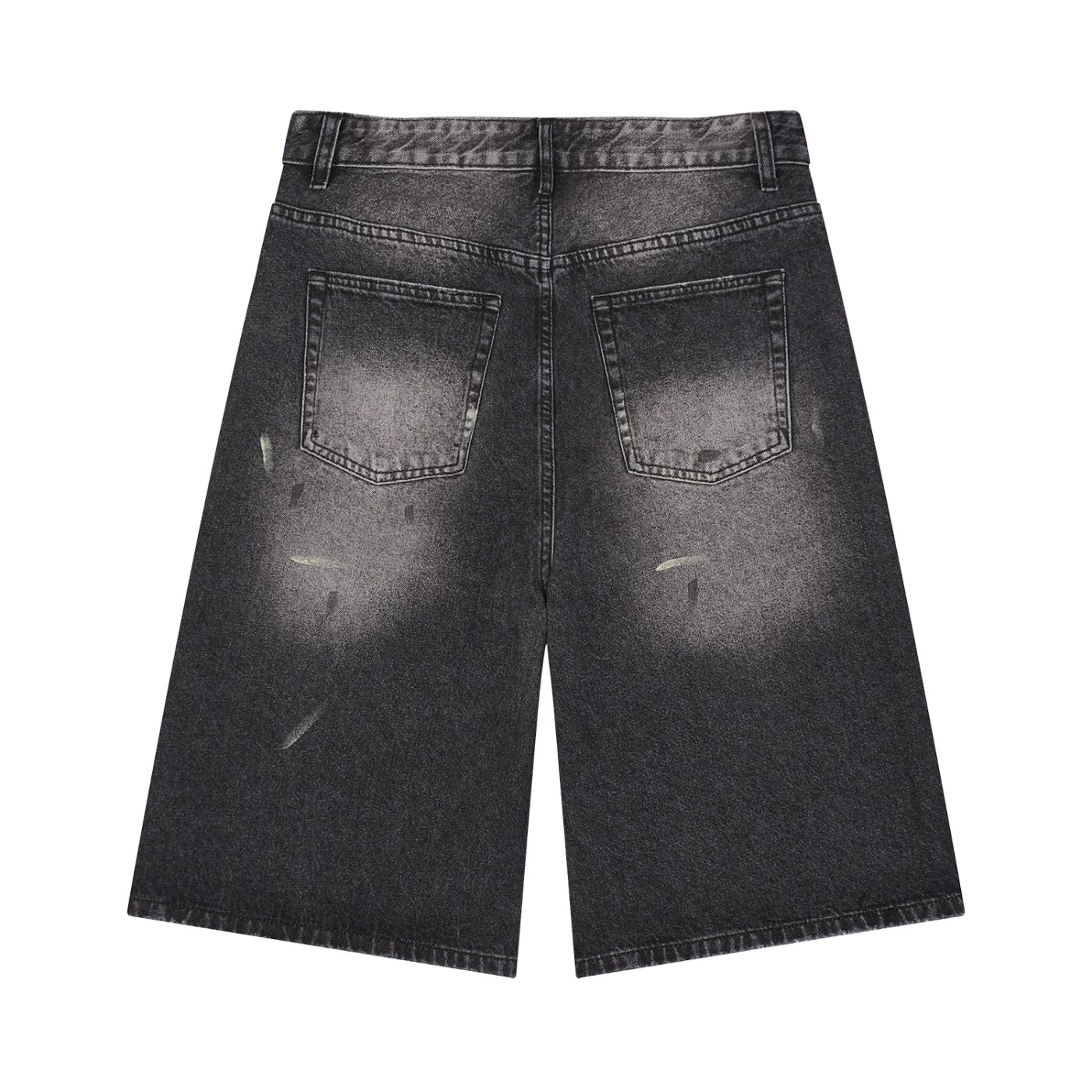 Short en denim Wide Leg Vintage homme de la collection Les Basics en coton premium, style intemporel par Therapy For Earth. Dos