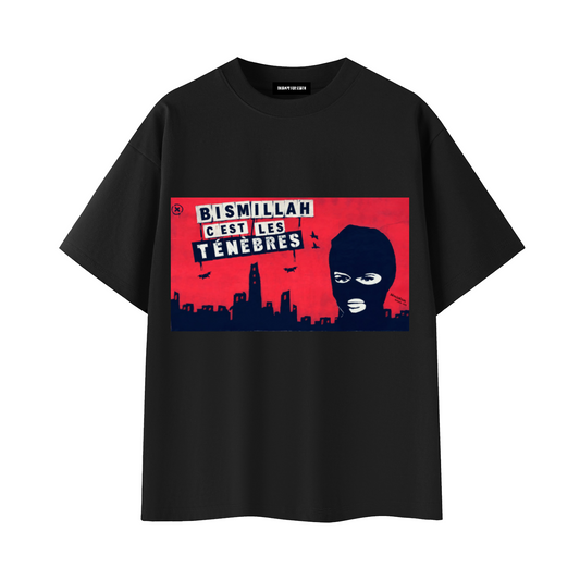T-SHIRT OVERSIZE « BISMILLAH C’EST LES TÉNÈBRES » – LE JUSTICIER