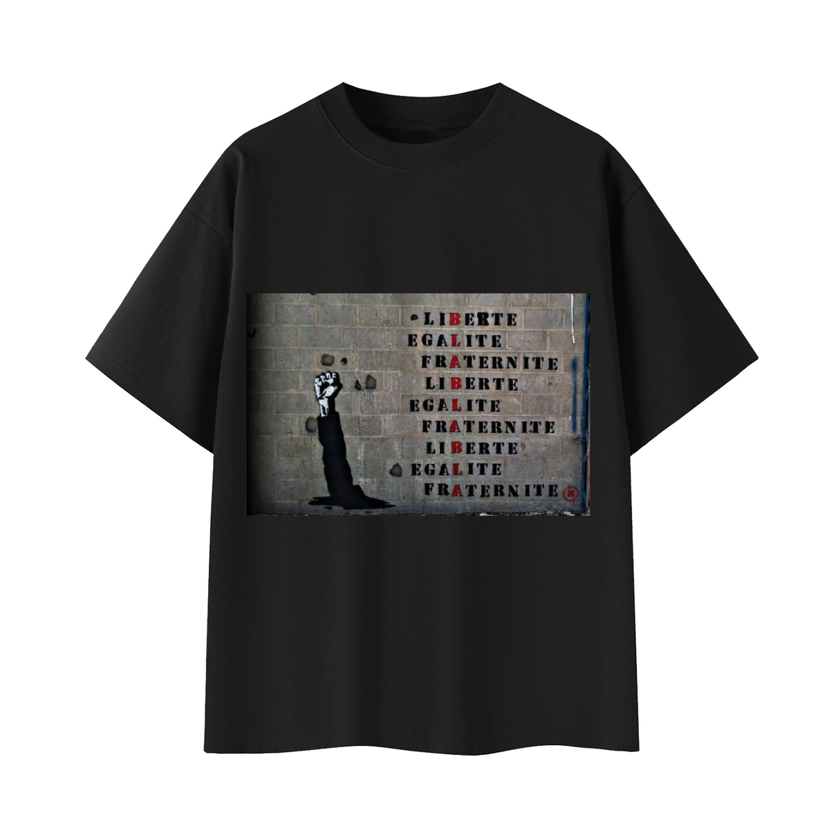 T-SHIRT OVERSIZE « LIBERTÉ ÉGALITÉ FRATERNITÉ » – LE JUSTICIER