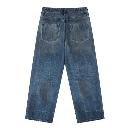 JEAN BAGGY VINTAGE WASH EN DENIM EPAIS HOMME