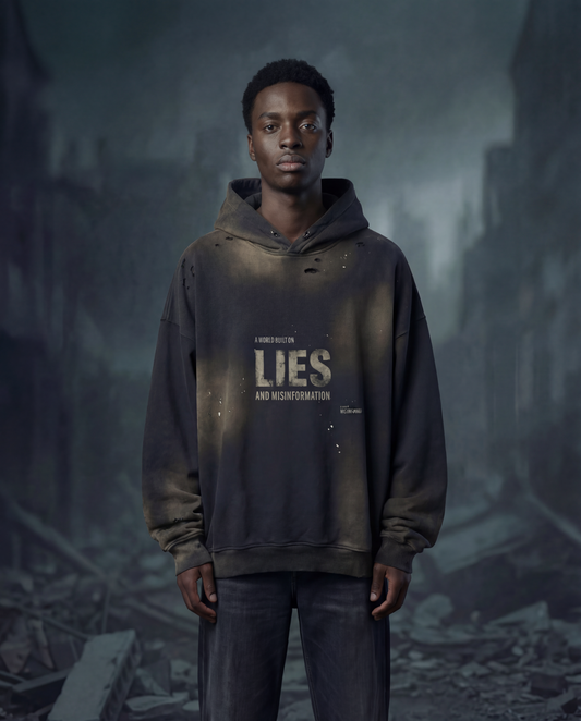 SUN FADE FRAYED FLEECE HOODIE