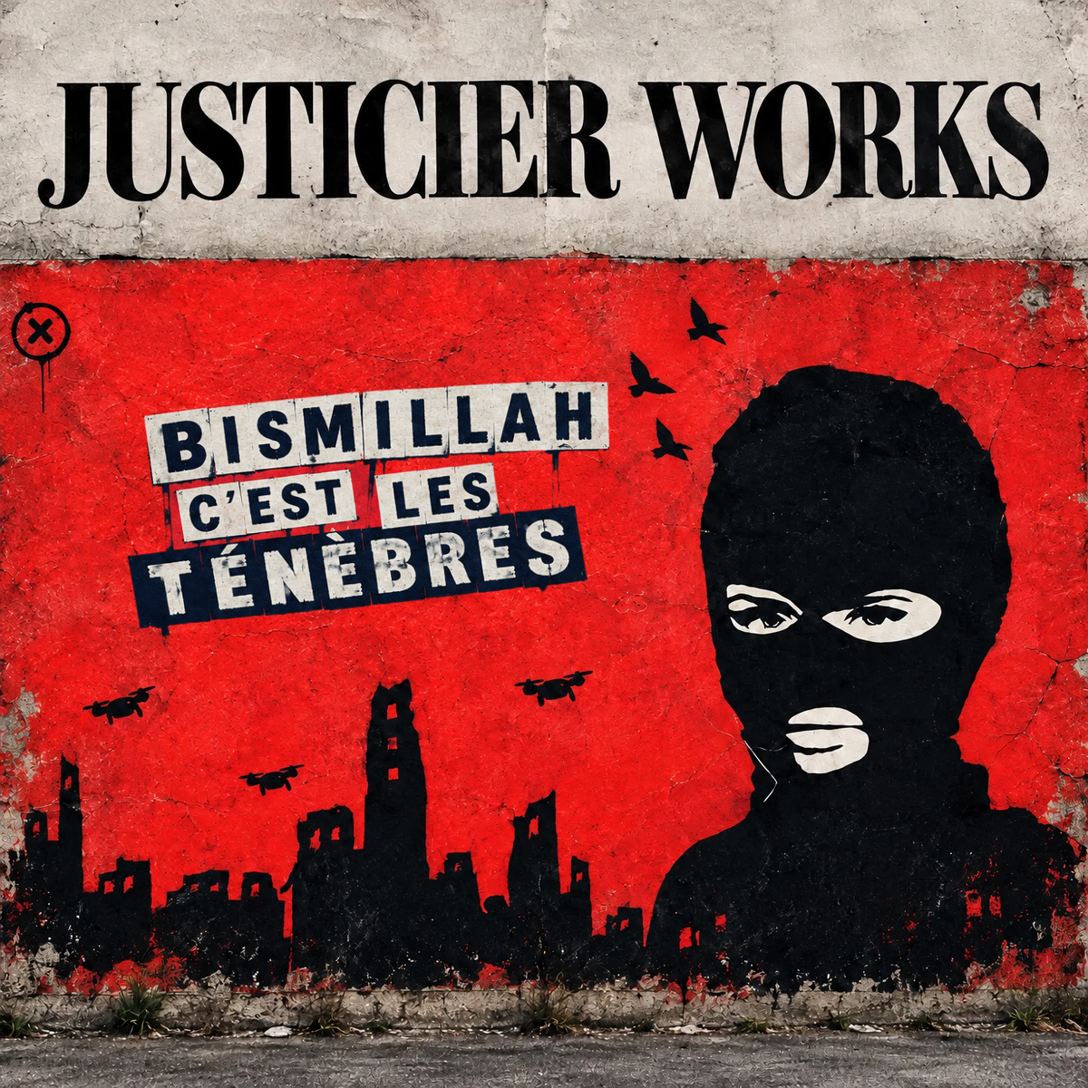 Les travaux de l'artiste Le Justicier