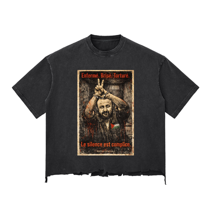 T-SHIRT OVERSIZE SNOW WASH 100% COTON 340 G/M²
