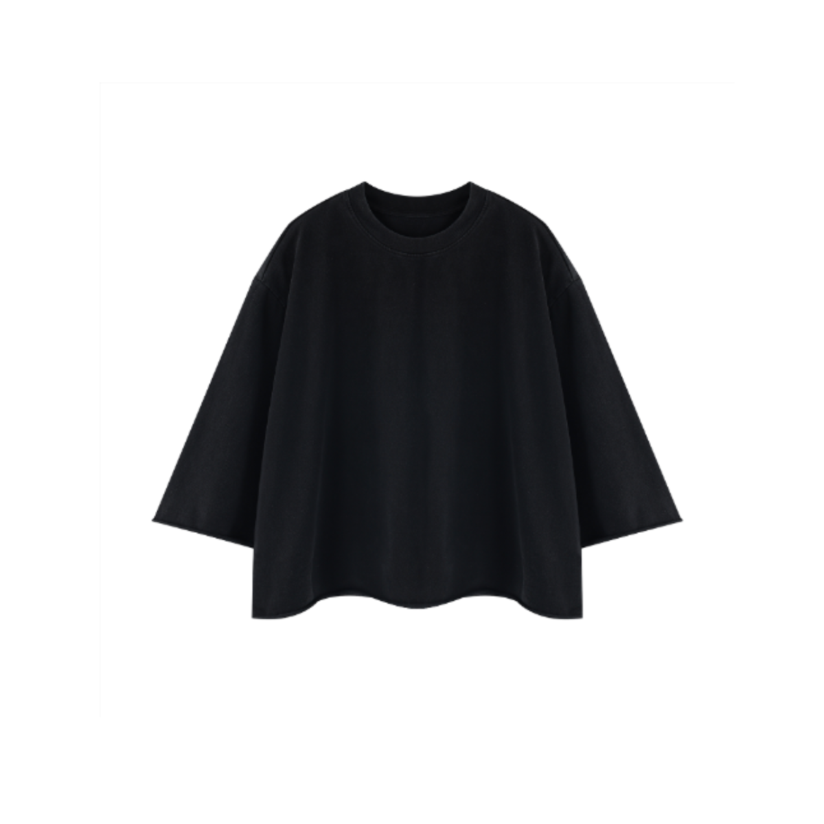 T-SHIRT MINERAL WASH RAW HEM BOXY UNISEXE – LES BASICS