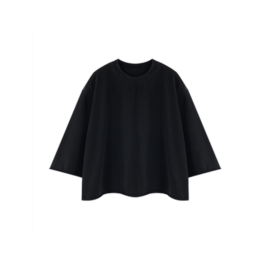T-SHIRT MINERAL WASH RAW HEM BOXY UNISEXE – LES BASICS