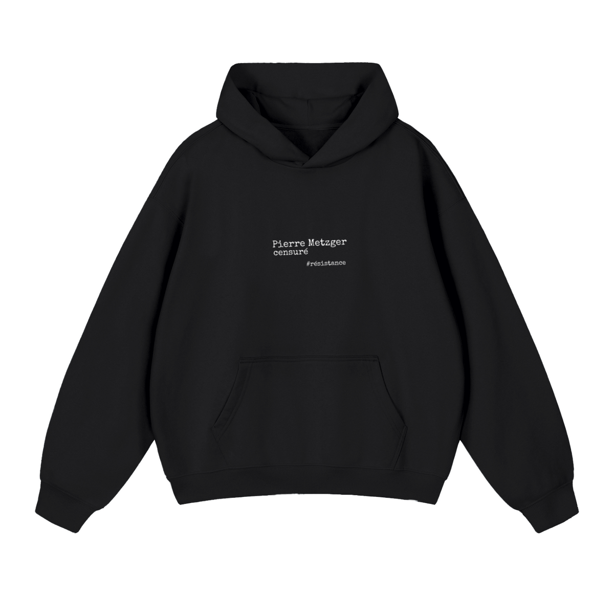 HOODIE OVERSIZE « PIERRE METZGER » – COTON MÉLANGÉ 430 G/M² | CENSURE
