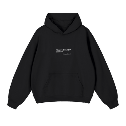 HOODIE OVERSIZE « PIERRE METZGER » – COTON MÉLANGÉ 430 G/M² | CENSURE