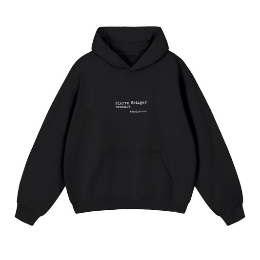 HOODIE OVERSIZE « PIERRE METZGER » – COTON MÉLANGÉ 430 G/M² | CENSURE