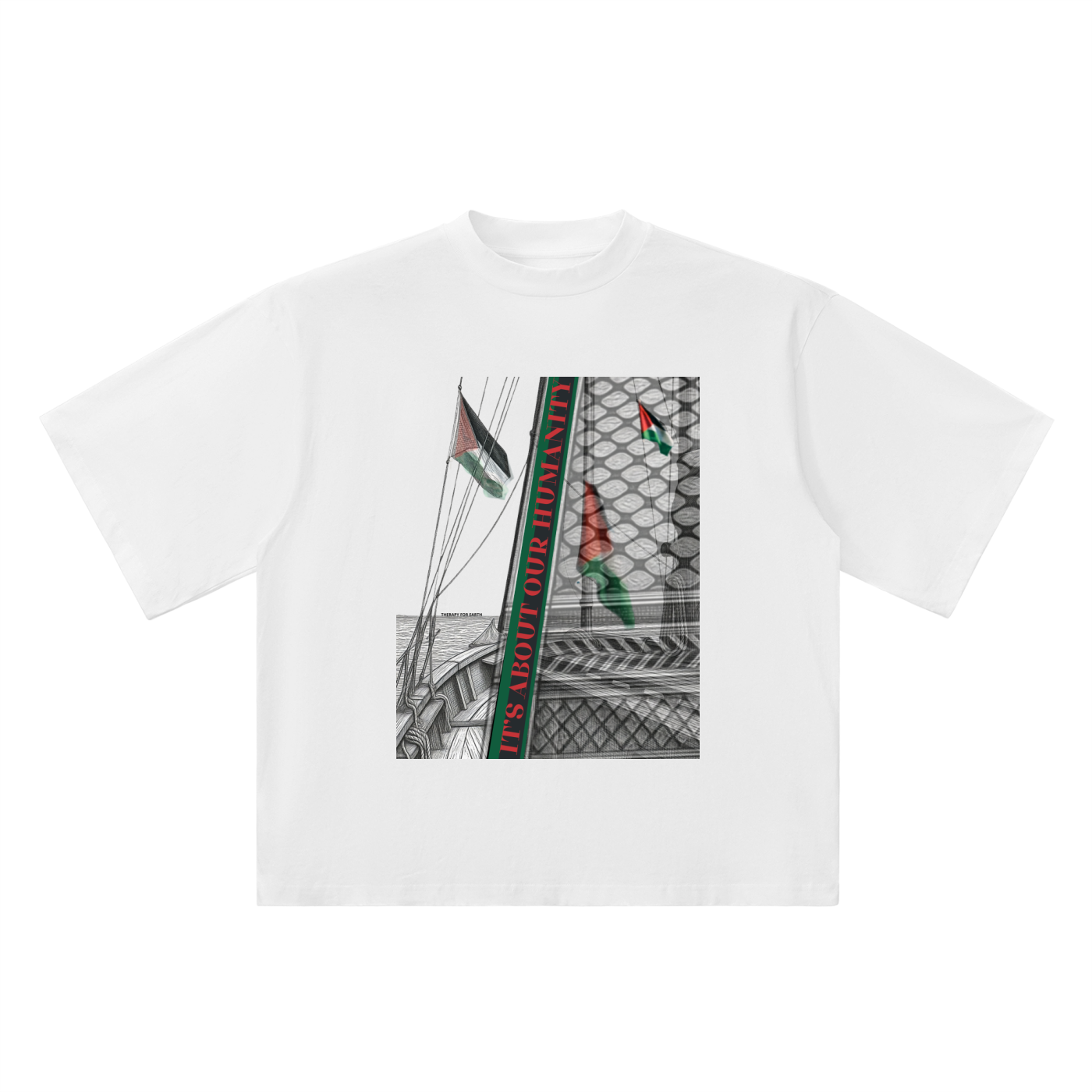 T-SHIRT OVERSIZE À ÉPAULES TOMBANTES UNISEXE