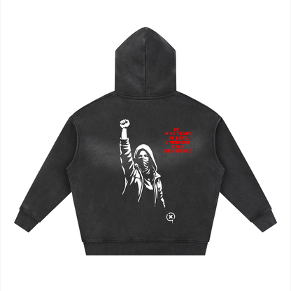 SWEAT ZIPPÉ OVERSIZE SUNFADE « REMBOURSÉ » – LE JUSTICIER