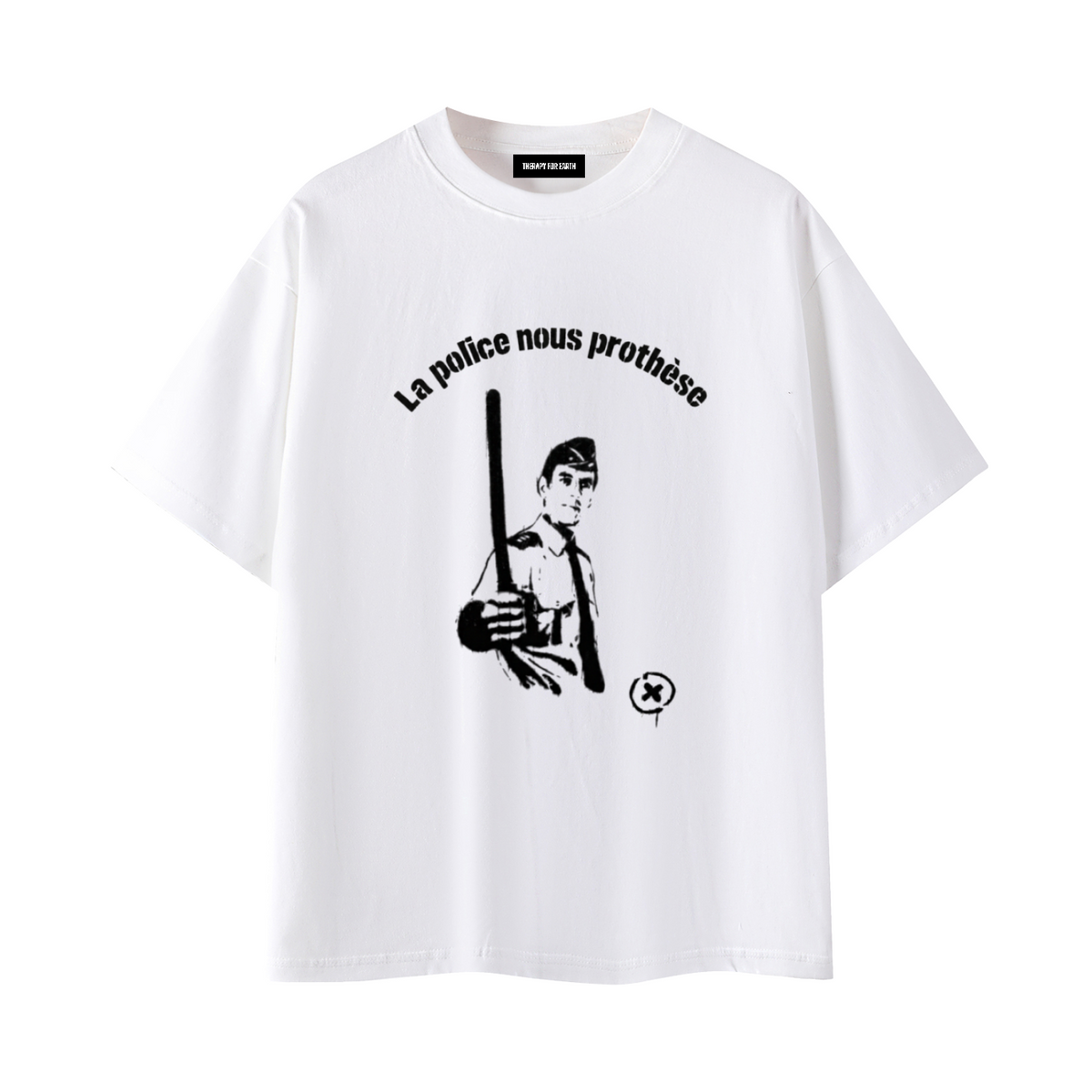 T-SHIRT OVERSIZE « LA POLICE NOUS PROTHÈSE » – LE JUSTICIER