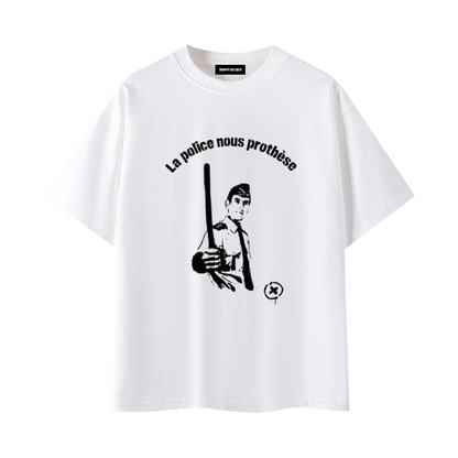 T-SHIRT OVERSIZE « LA POLICE NOUS PROTHÈSE » – LE JUSTICIER