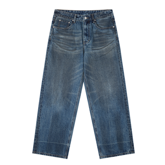 JEAN BAGGY VINTAGE WASH EN DENIM EPAIS