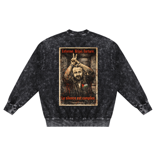 SWEATSHIRT OVERSIZE SNOW WASH 100% COTON 360 G/M² – VISUEL FATHERFUCKER