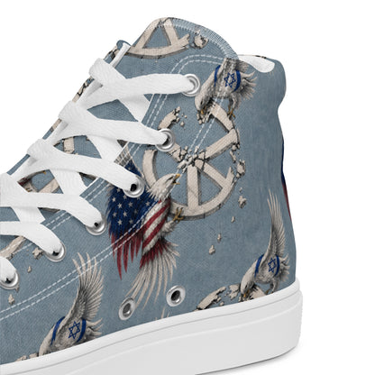 Baskets montantes en toile homme Peace in Ruins – vue de profil.