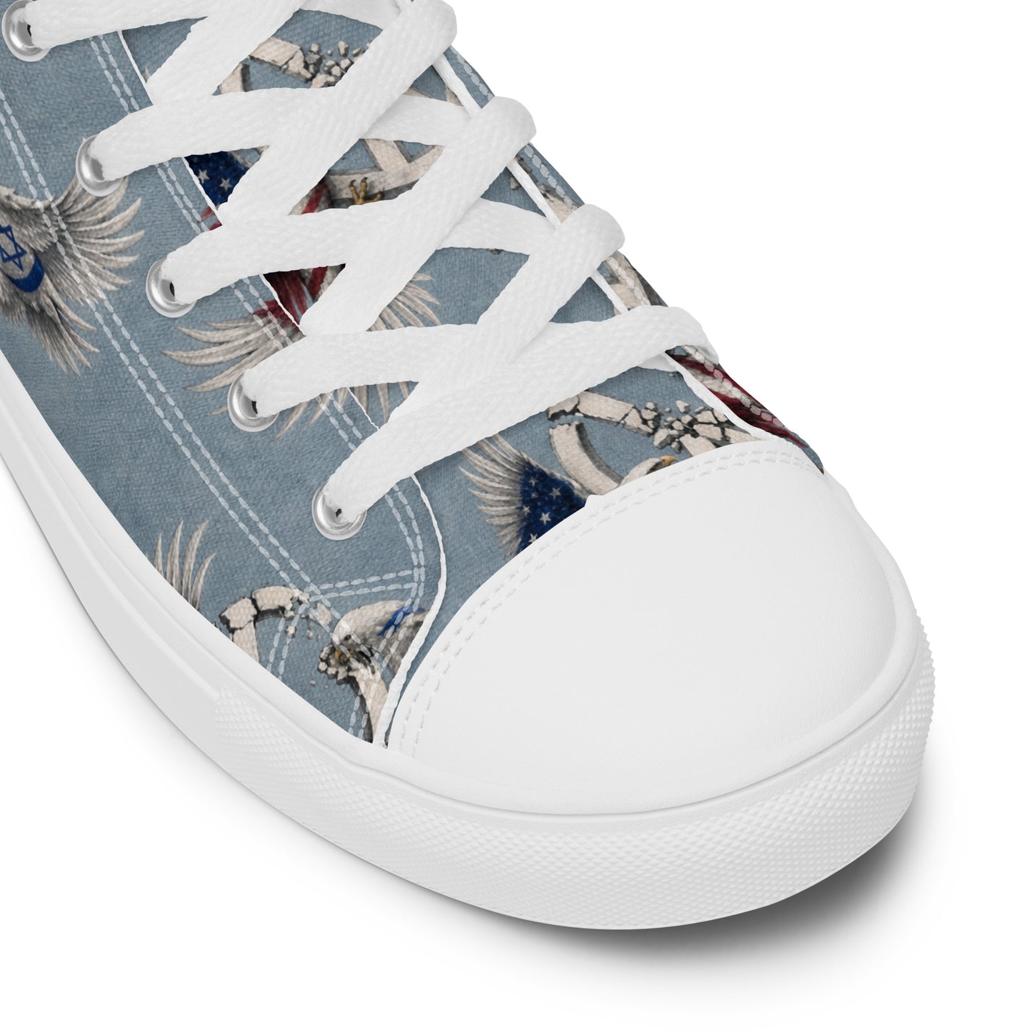 Baskets montantes en toile homme Peace in Ruins – vue du dessus.