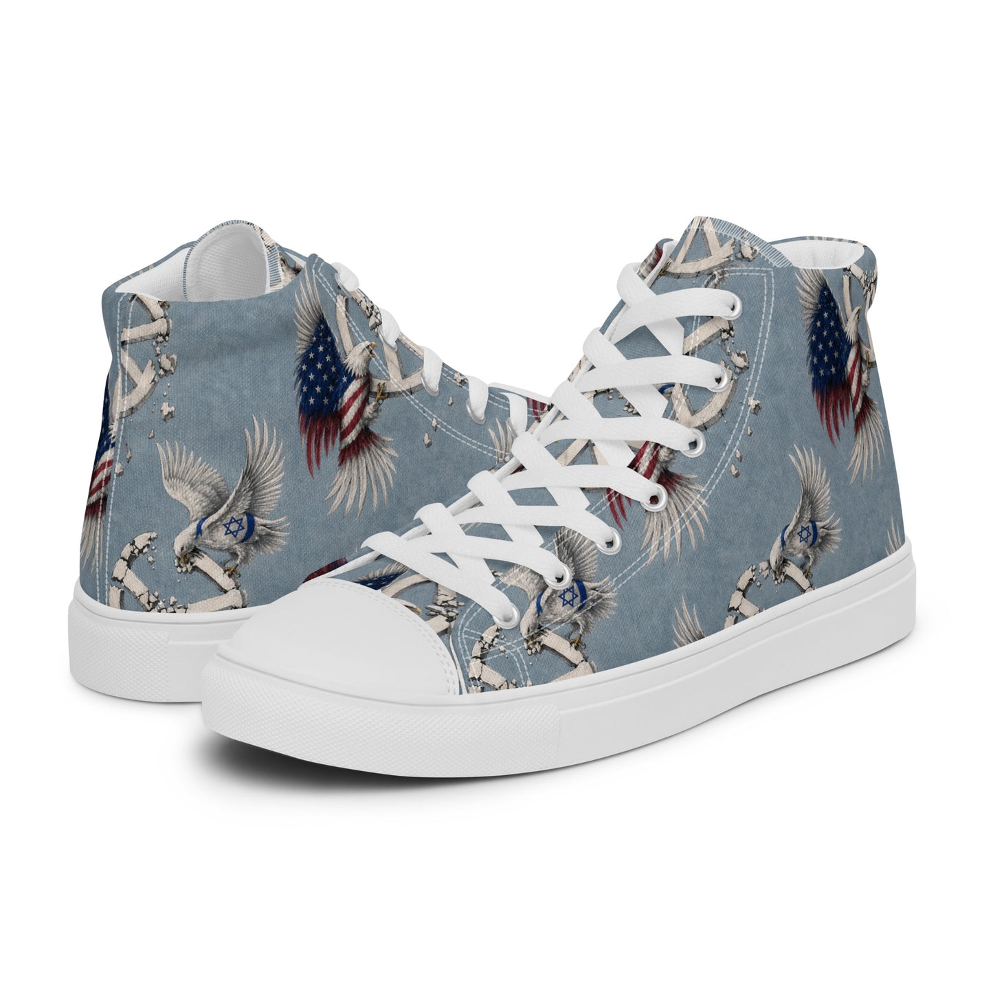 Baskets montantes en toile homme Peace in Ruins – vue de profil.