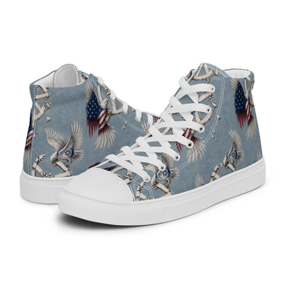 Baskets montantes en toile homme Peace in Ruins – vue de profil.