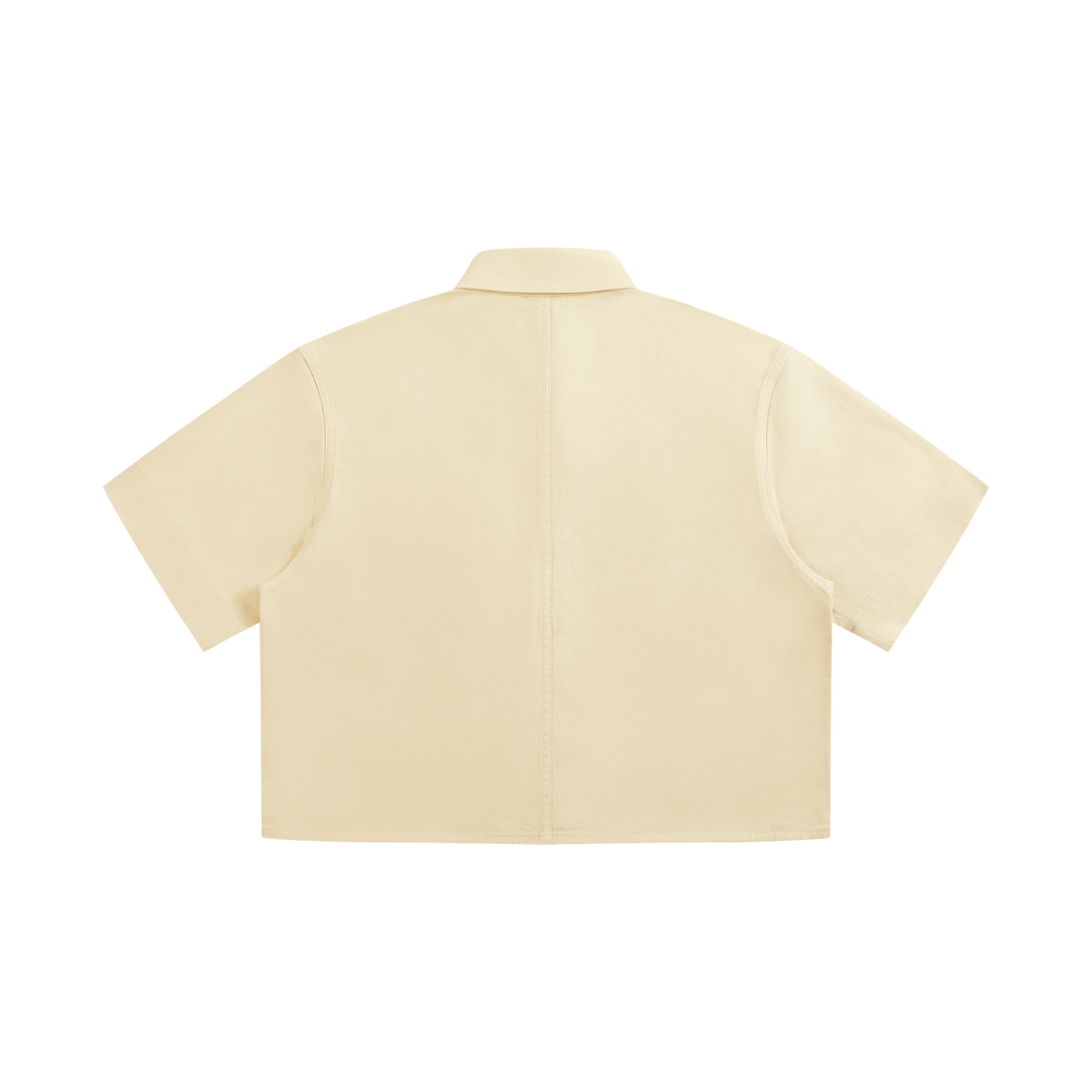 Chemise courte à manches courtes femme en 100 % coton de la collection Classics par Therapy For Earth, avec une coupe cropped et un design minimaliste intemporel. dos