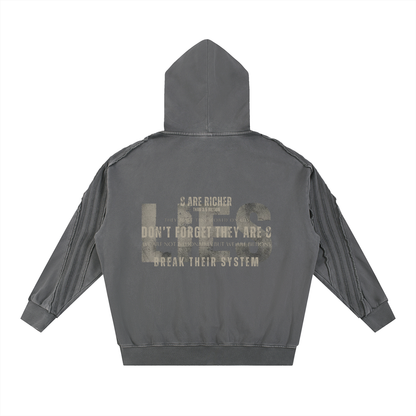 HOODIE ZIPPE UNISEXE OVERSIZE 100% COTON   