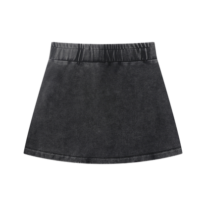 Mini-jupe Mineral Wash femme en 100 % coton de la collection Les Basics par Therapy For Earth. Dos