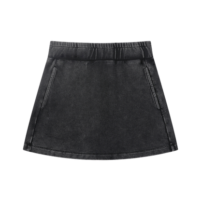 Mini-jupe Mineral Wash femme en 100 % coton de la collection Les Basics par Therapy For Earth.