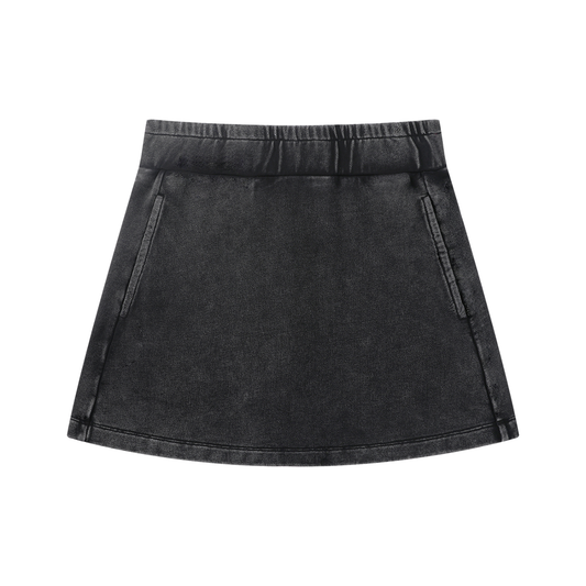 Mini-jupe Mineral Wash femme en 100 % coton de la collection Les Basics par Therapy For Earth.