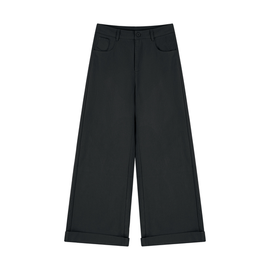 Pantalon large femme en Tencel, coton, fibres de bambou et lin de la collection Les Basics par Therapy For Earth. Face