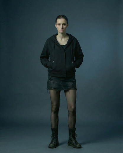 BOXY BUTTON PLACKET HOODIE – OVERSIZE UNISEX