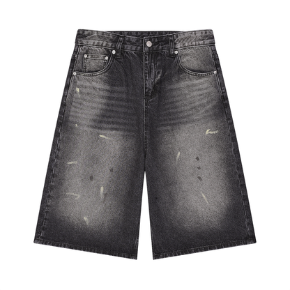 Short en denim Wide Leg Vintage homme de la collection Les Basics en coton premium, style intemporel par Therapy For Earth.