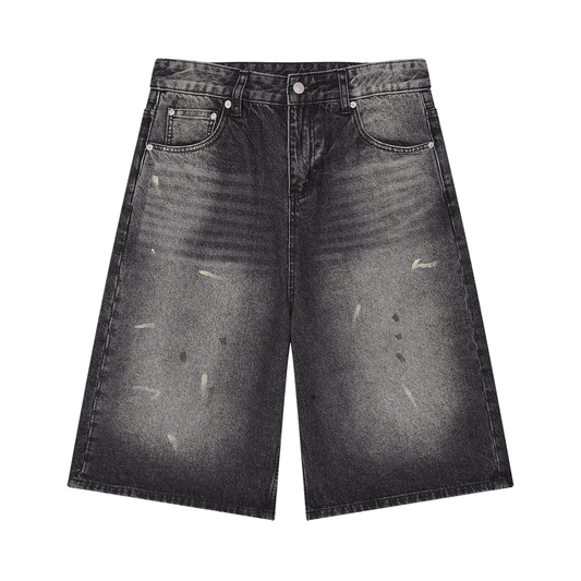 Short en denim Wide Leg Vintage homme de la collection Les Basics en coton premium, style intemporel par Therapy For Earth.