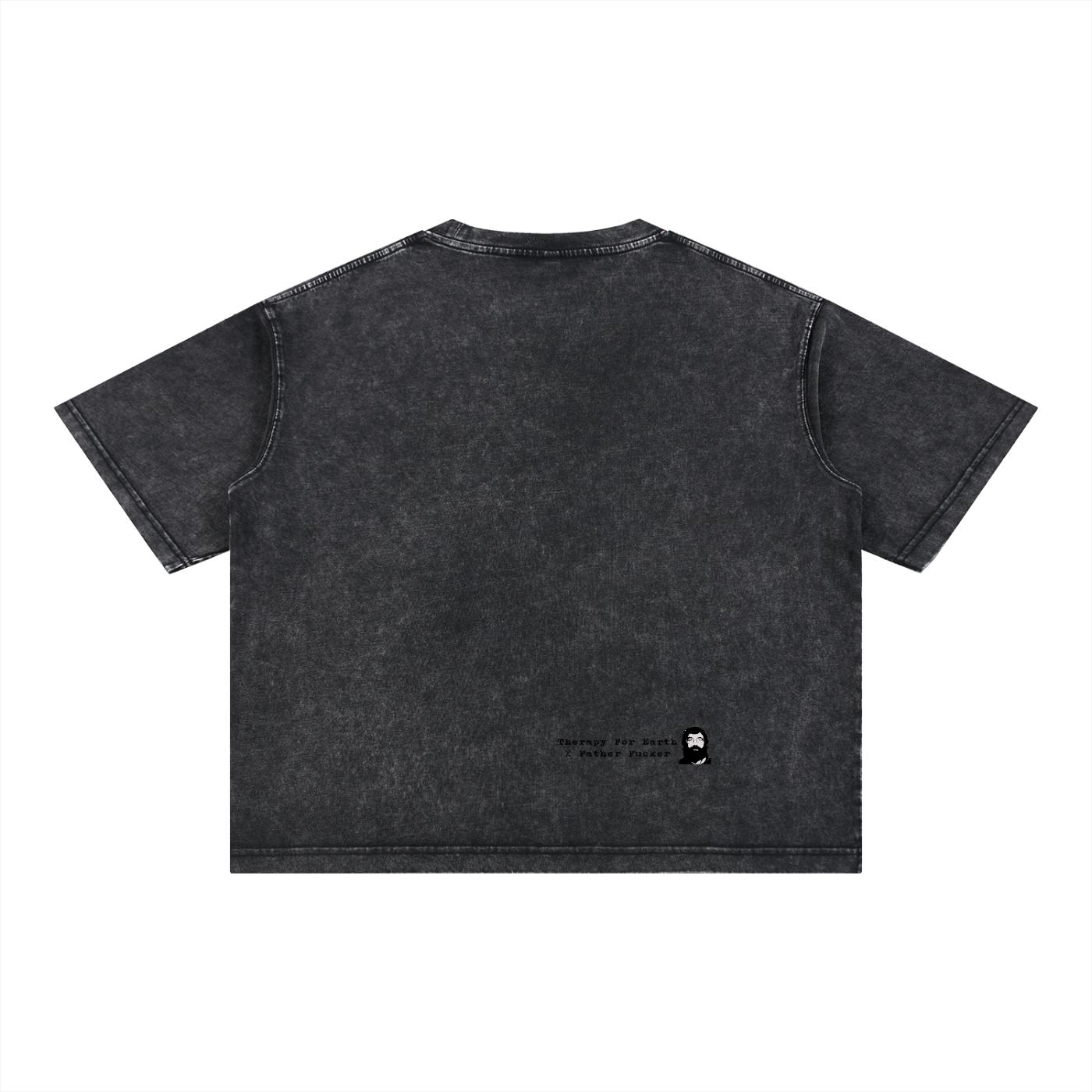 T-SHIRT BOXY OVERSIZE UNISEXE 275G 100% COTON — MINERAL WASH 1 dos