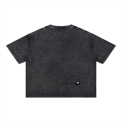 T-SHIRT BOXY OVERSIZE UNISEXE 275G 100% COTON — MINERAL WASH 1 dos