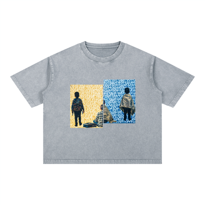 T-SHIRT BOXY OVERSIZE UNISEXE 275G 100% COTON — MINERAL WASH 2
