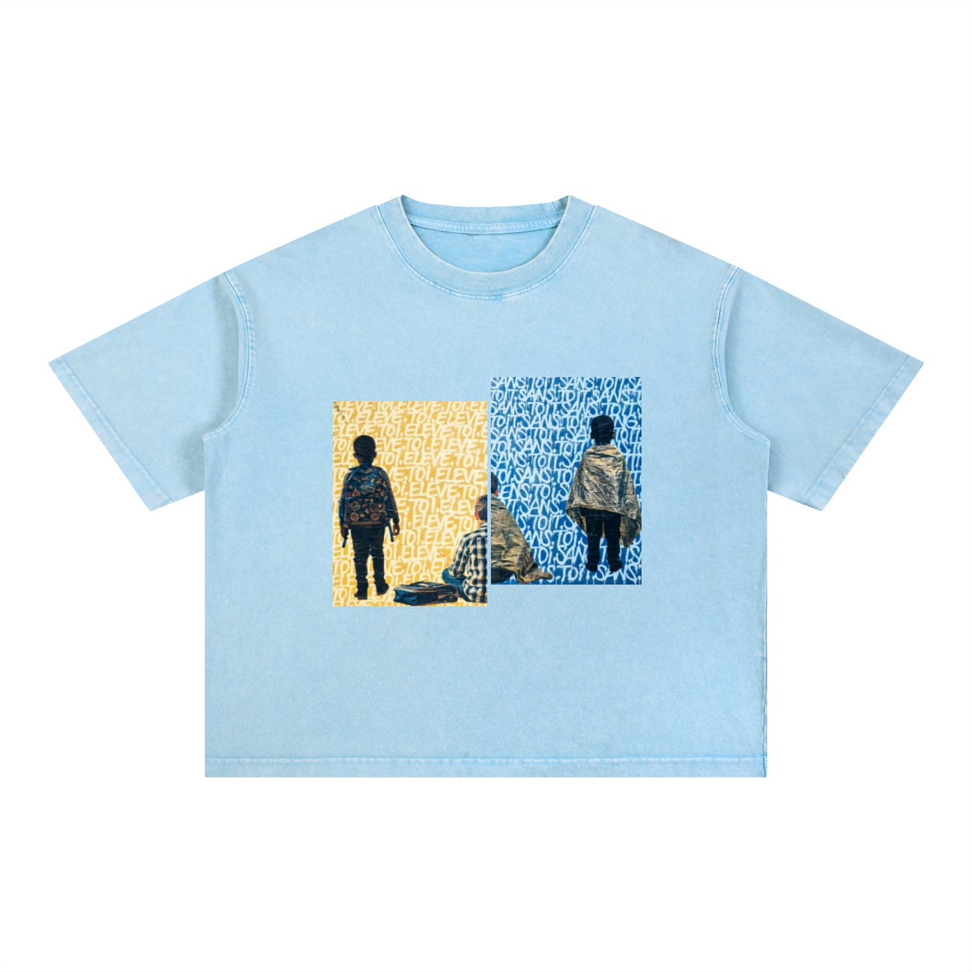 T-SHIRT BOXY OVERSIZE UNISEXE 275G 100% COTON — MINERAL WASH 4