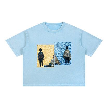 T-SHIRT BOXY OVERSIZE UNISEXE 275G 100% COTON — MINERAL WASH 4