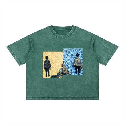 T-SHIRT BOXY OVERSIZE UNISEXE 275G 100% COTON — MINERAL WASH 6