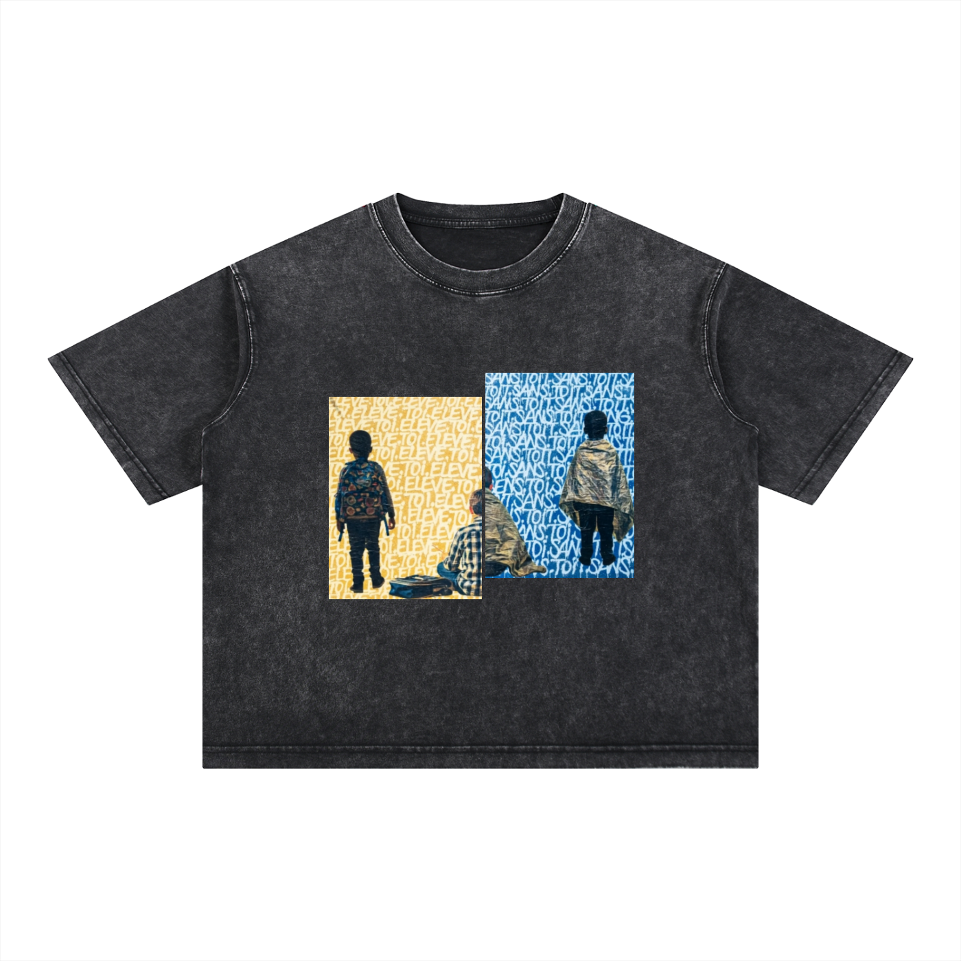 T-SHIRT BOXY OVERSIZE UNISEXE 275G 100% COTON — MINERAL WASH face