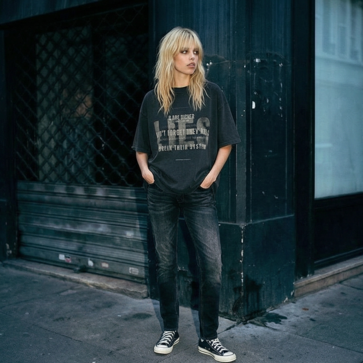 T-SHIRT SNOW WASH BOXY OVERSIZE T-SHIRT