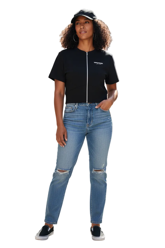 T-shirt femme Full Zip avec l'œuvre Witness de Bandit, issue de sa série réalisée en Palestine.