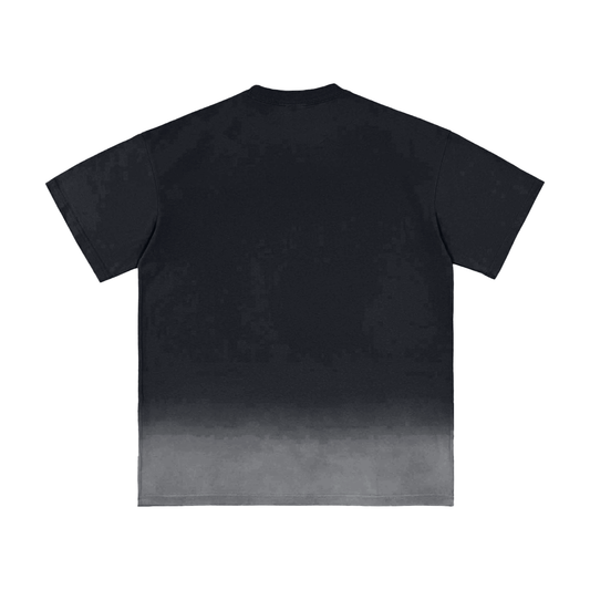 Dos du T-shirt Sunfade Vintage Washed noir Peace in Ruins illustré par Bandit.