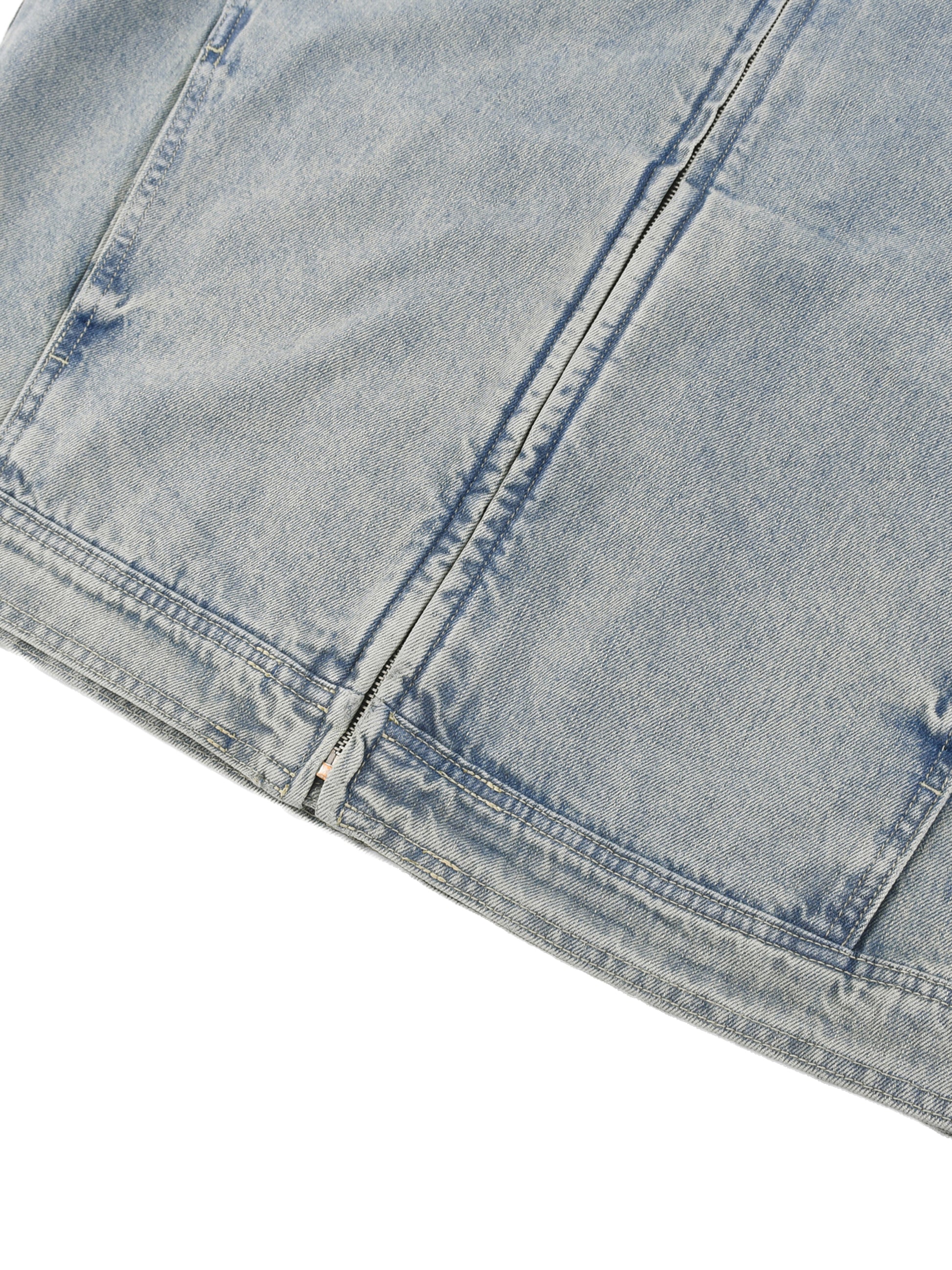 détails de VESTE EN JEAN ZIPPÉE écoresponsable 