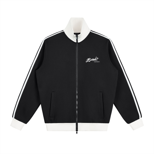Veste de survêtement polaire unisexe avec l'œuvre Witness de Bandit, issue de sa série réalisée en Palestine. Face Noir