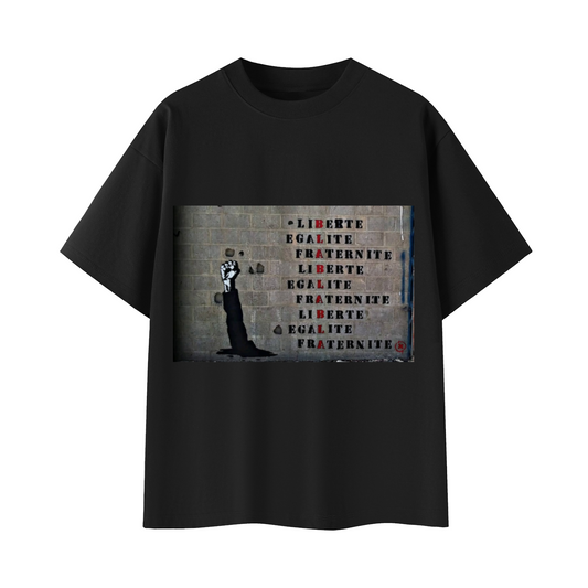 T-SHIRT OVERSIZE « LIBERTÉ ÉGALITÉ FRATERNITÉ » – LE JUSTICIER