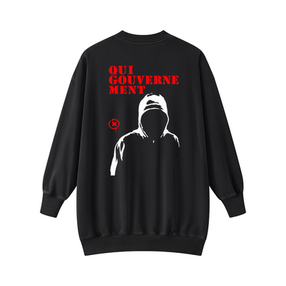 ROBE SWEAT OVERSIZE « QUI GOUVERNE MENT » – LE JUSTICIER